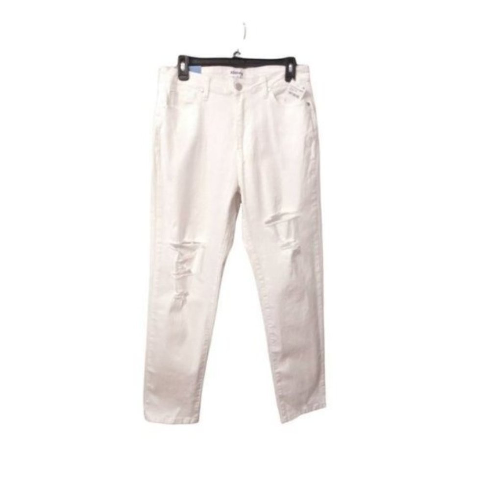 Abound Sustainable Distressed Mom Jeans Ankle White Size‎ 30 NWT